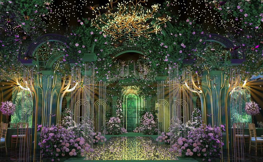 萝北奇妙森林婚礼堂效果展示