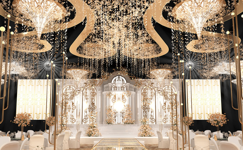 萝北花木兰喜事汇金色大厅效果展示